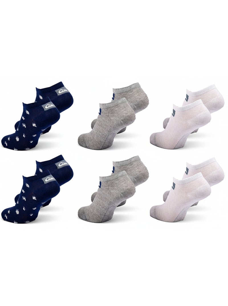 Quiksilver Pack de calcetines para niños SNEAKER Lote de 6 pares Deporte Gris azul - Kiabi