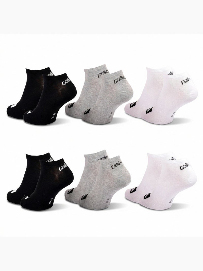 Quiksilver Pack de calcetines para niños SNEAKER Lote de 6 pares Deporte Gris negro blanco - Kiabi
