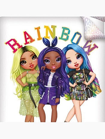 Rainbow High, Juego de sábanas infantil estampado reversible, RUBY