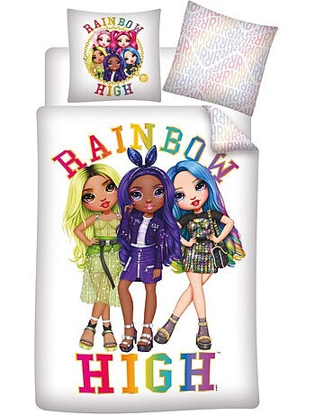 Rainbow High, Juego de sábanas infantil estampado reversible, RUBY