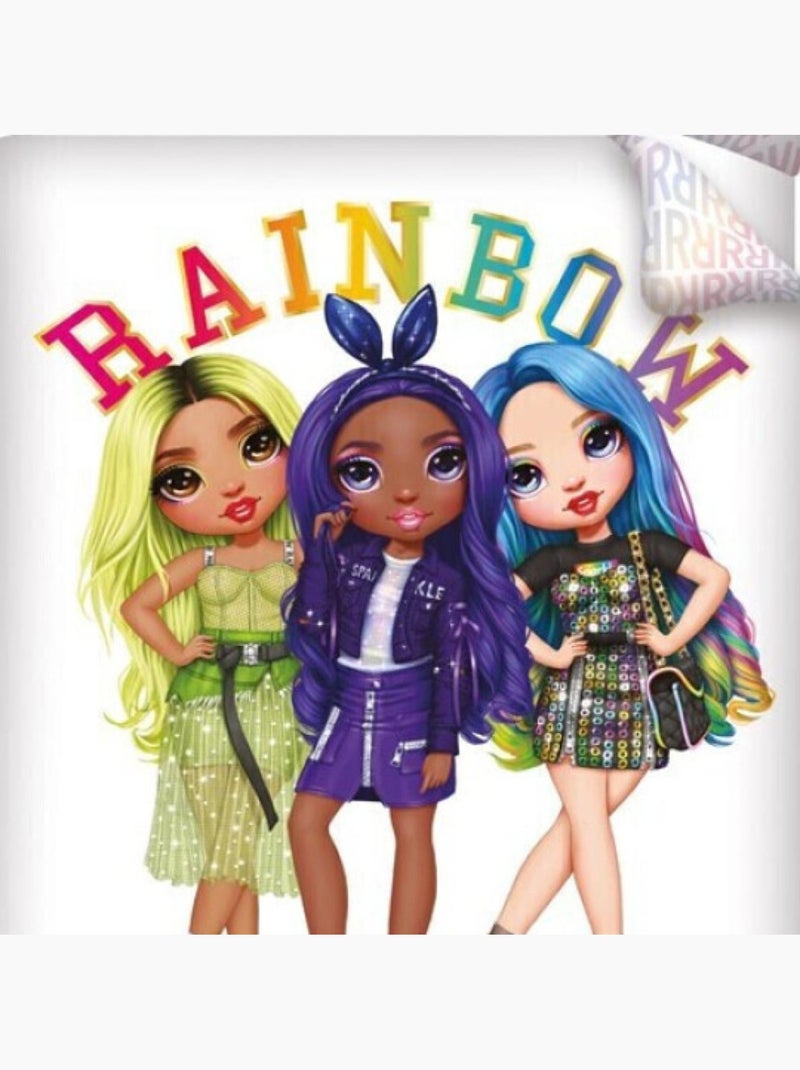 Rainbow High, Juego de sábanas infantil estampado reversible, RUBY Multicolor - Kiabi