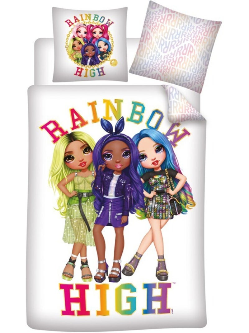 Rainbow High, Juego de sábanas infantil estampado reversible, RUBY Multicolor - Kiabi