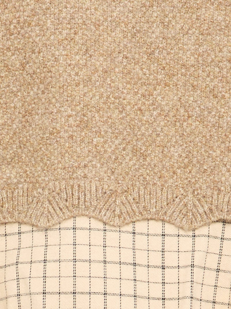 Ranita con parte de jersey sin mangas Beige - Kiabi