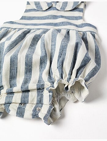 Ranita de algodón y lino a rayas You&Me