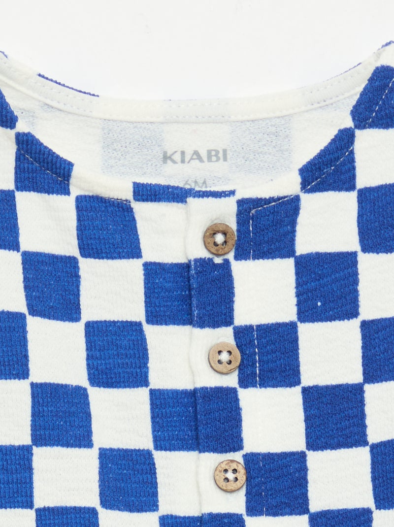 Ranita de baby Terry a cuadros Azul - Kiabi
