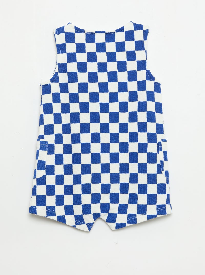 Ranita de baby Terry a cuadros Azul - Kiabi