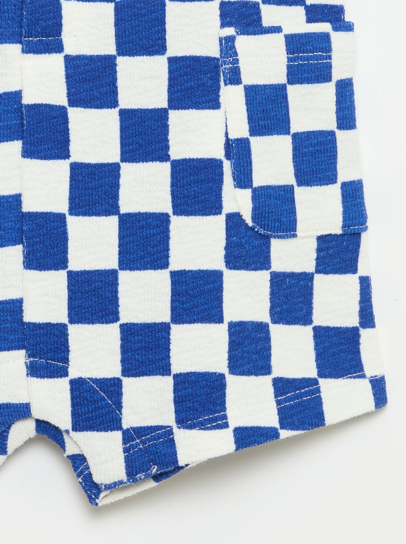 Ranita de baby Terry a cuadros Azul - Kiabi