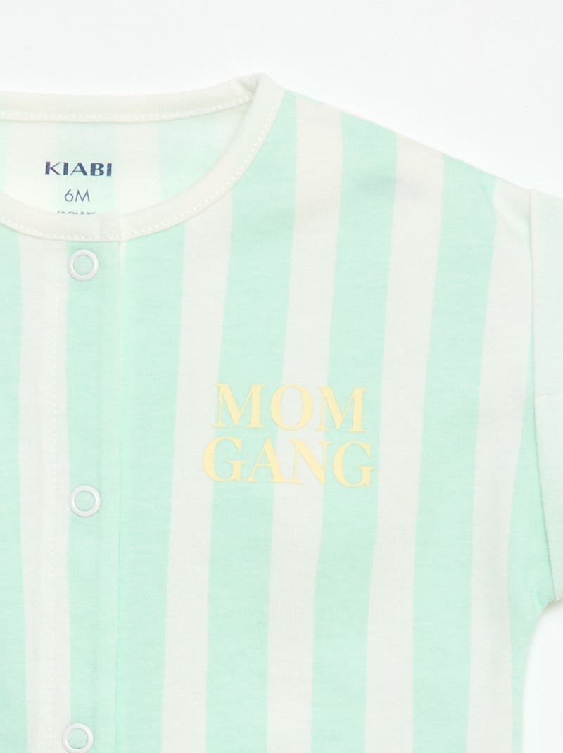Ranita de manga corta con estampado Verde - Kiabi