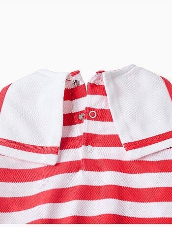 Ranita de punto a rayas con cuello marinero