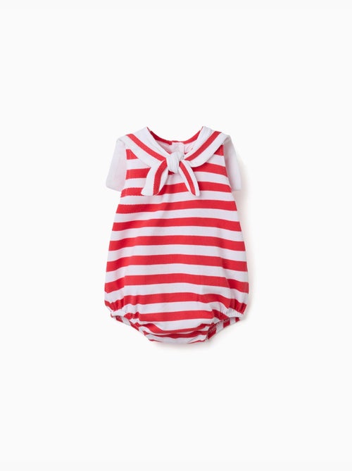 Ranita de punto a rayas con cuello marinero - Kiabi