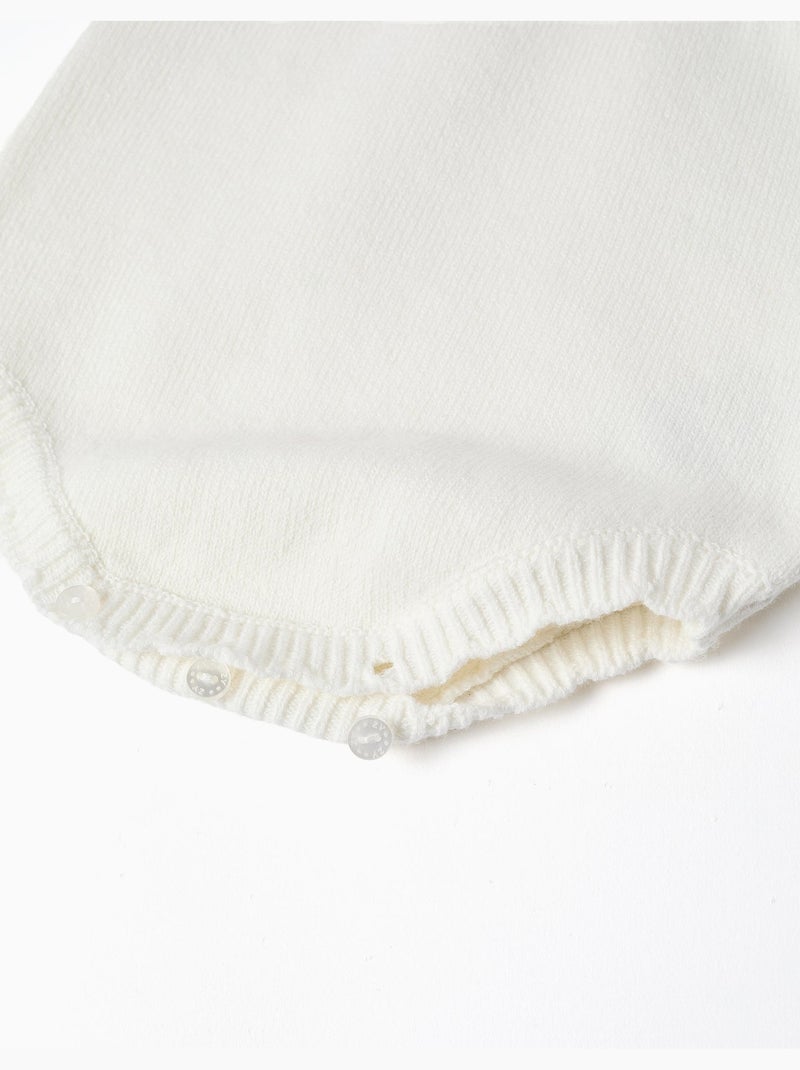 Ranita de punto de algodón con detalle calado Blanco - Kiabi