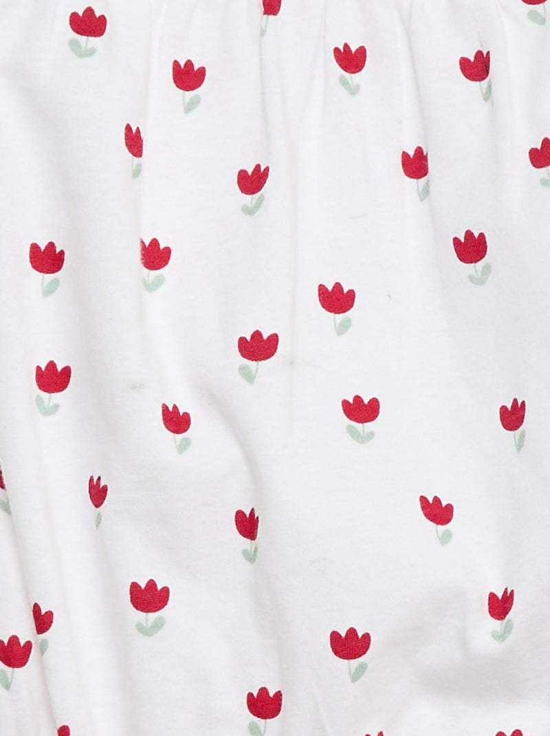 Ranita estampada de algodón Blanco - Kiabi