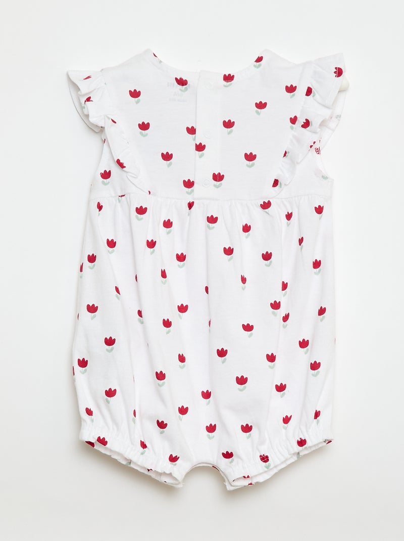 Ranita estampada de algodón Blanco - Kiabi