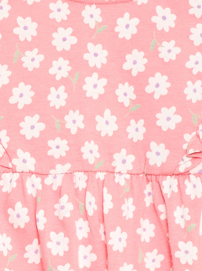 Ranita estampada de algodón Rosa - Kiabi