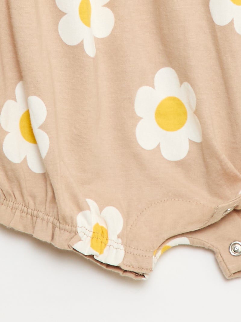 Ranita estampada de jersey de algodón Beige - Kiabi