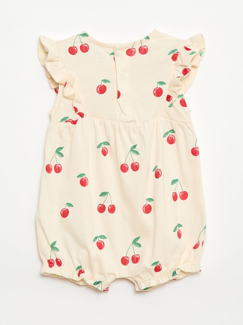 Ranita estampada de jersey de algodón Blanco - Kiabi