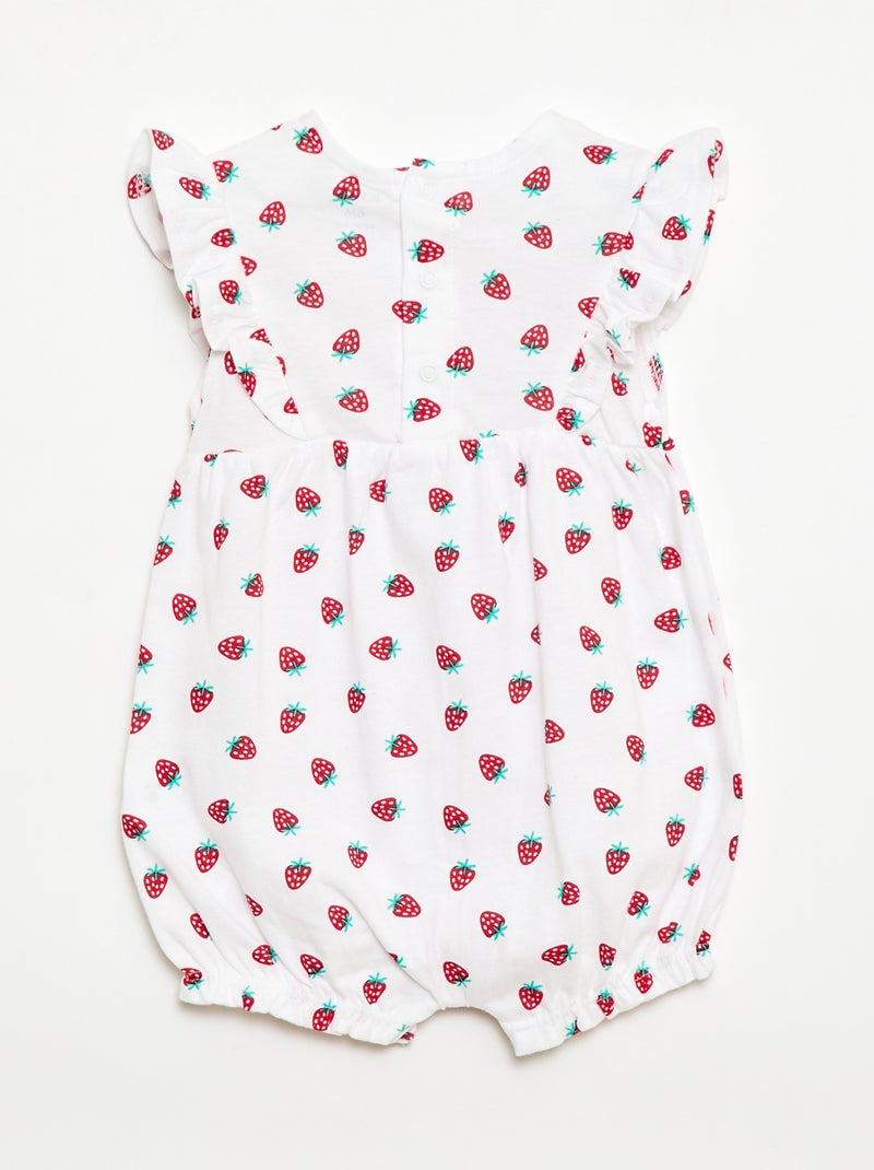 Ranita estampada de jersey de algodón Blanco - Kiabi