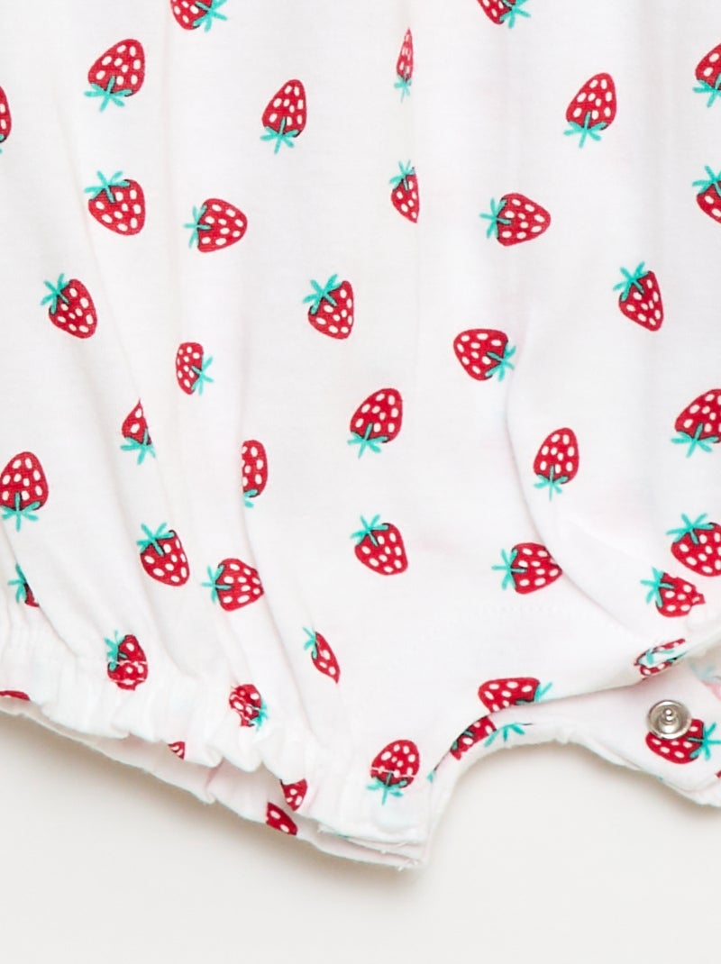 Ranita estampada de jersey de algodón Blanco - Kiabi