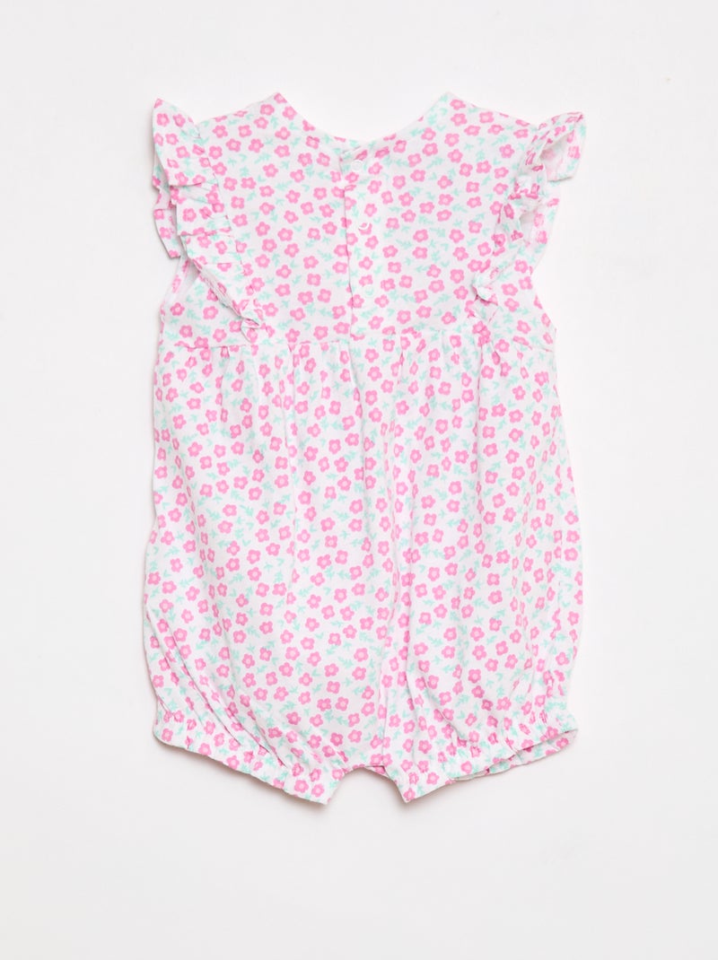 Ranita estampada de jersey de algodón Rosa - Kiabi