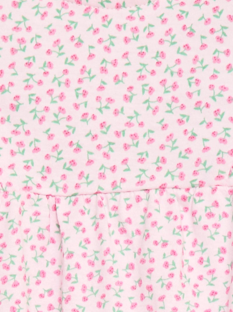 Ranita estampada de punto de algodón Rosa - Kiabi
