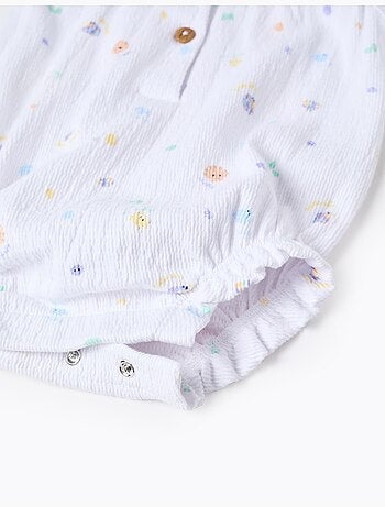 Ranita sin mangas de algodón con motivo y volantes