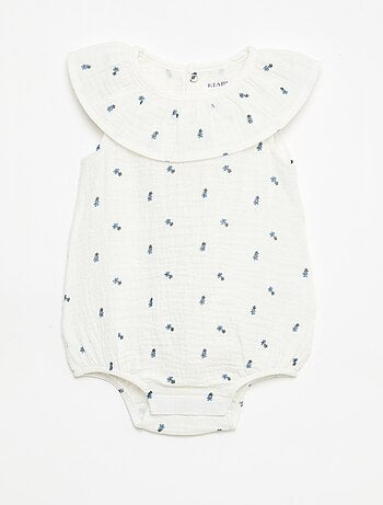 Ranita sin mangas de doble gasa de algodón