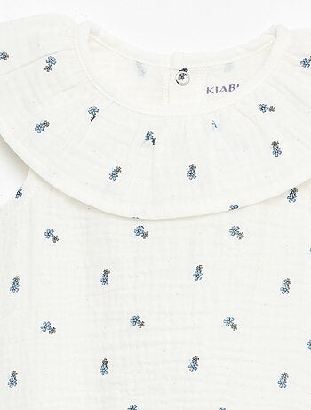 Ranita sin mangas de doble gasa de algodón