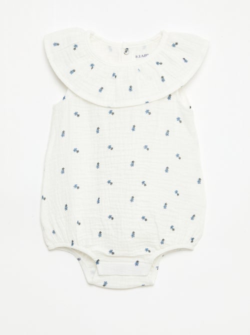 Ranita sin mangas de doble gasa de algodón - Kiabi