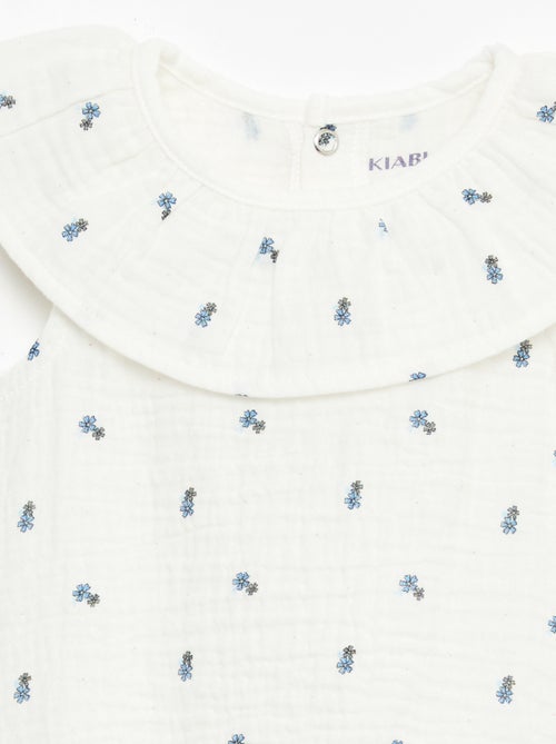 Ranita sin mangas de doble gasa de algodón - Kiabi