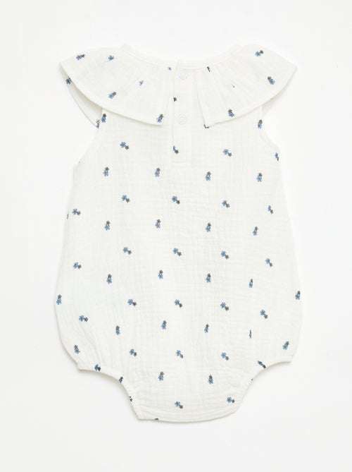 Ranita sin mangas de doble gasa de algodón - Kiabi