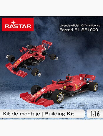 Rastar coche radiocontrol para montar f1 2021 ferrari sf1000 1:16
