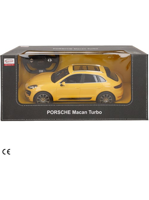 Rastar coche teledirigido porsche macan turbo amarillo 1:14 - Kiabi