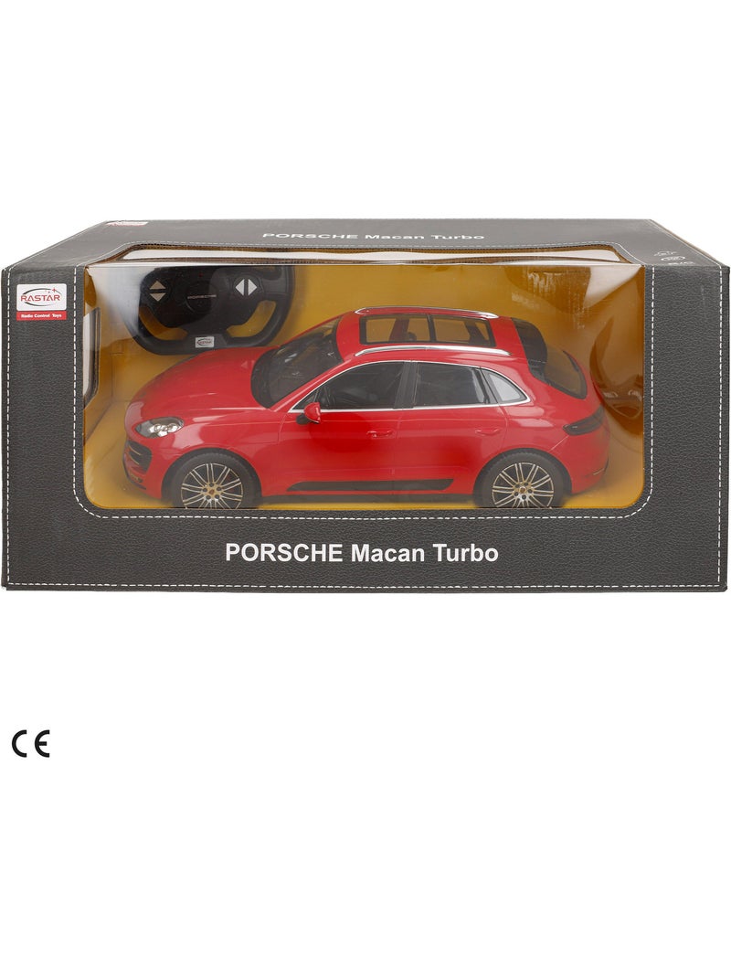 Rastar coche teledirigido porsche macan turbo rojo 1:14 N/D - Kiabi