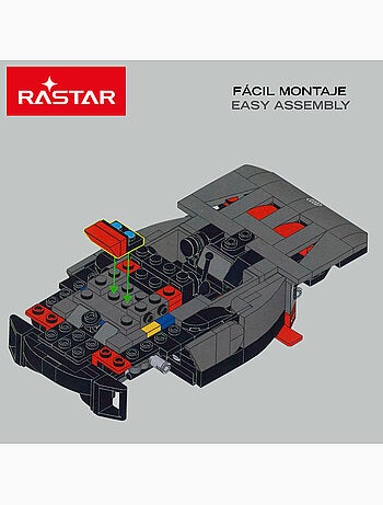 Rastar maqueta coche para montar dakar '24 audi rs q e-tron (sainz) 1:30