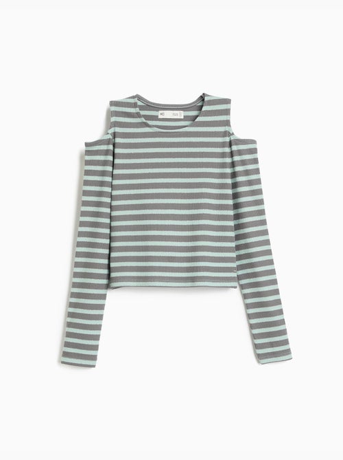 Rayas de camiseta de manga larga, mo fashion - Kiabi