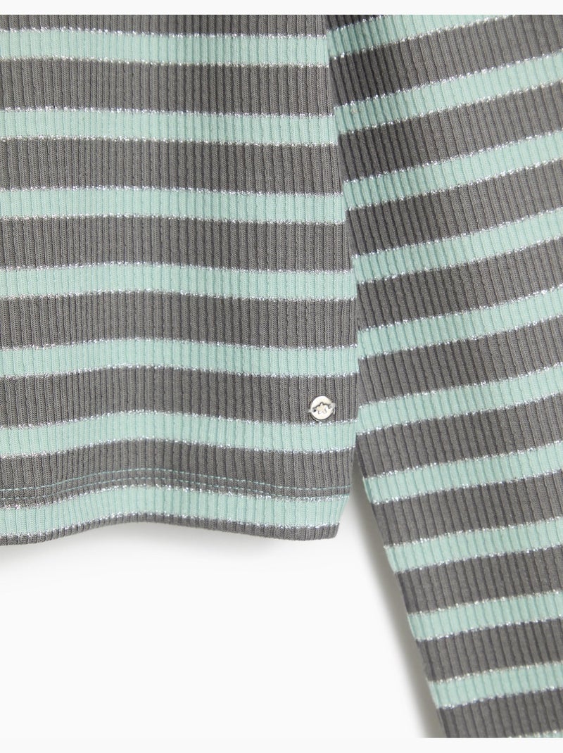 Rayas de camiseta de manga larga, mo fashion Gris - Kiabi