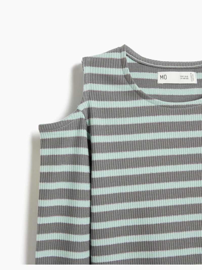 Rayas de camiseta de manga larga, mo fashion Gris - Kiabi