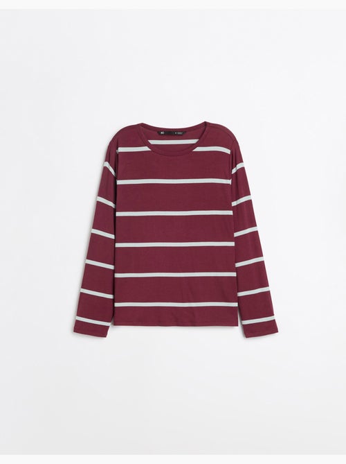 Rayas de camiseta de manga larga, mo fashion - Kiabi