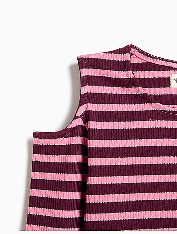 Rayas de camiseta de manga larga, mo fashion