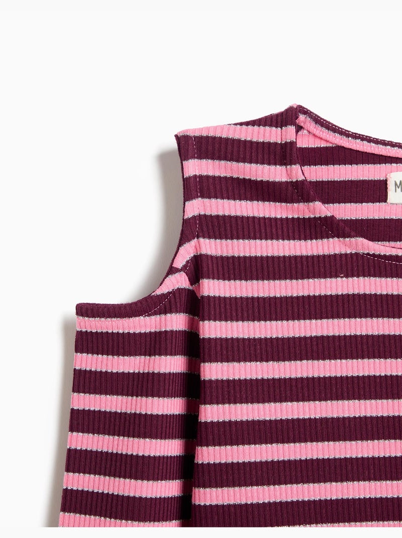 Rayas de camiseta de manga larga, mo fashion Violeta - Kiabi