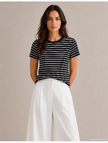 Rayas modales de camiseta, MO Fashion