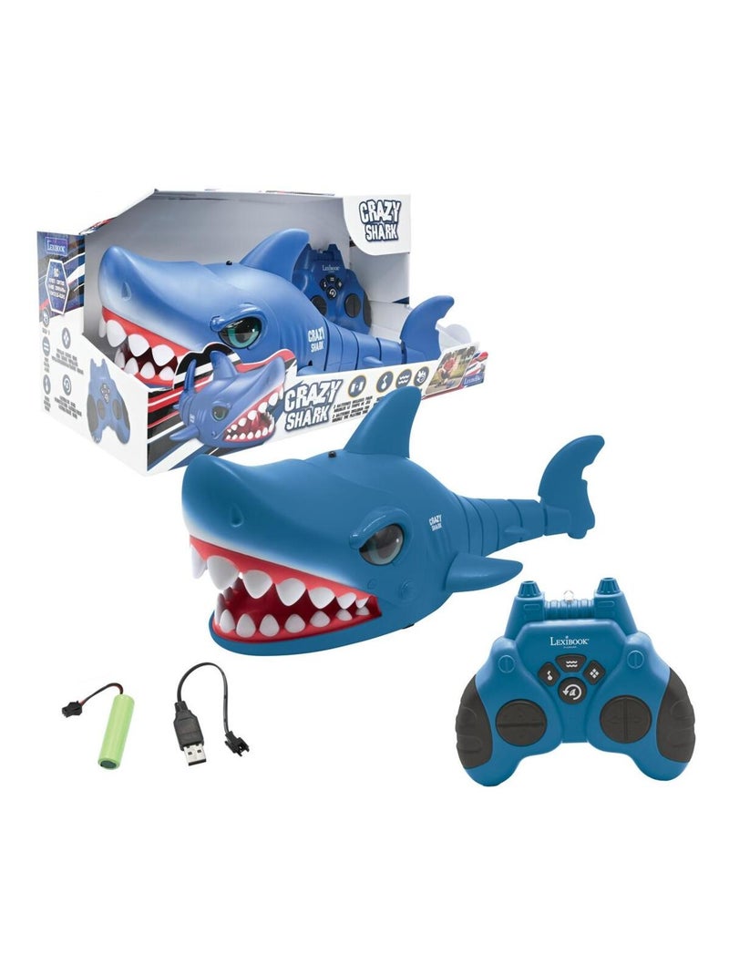 RC Shark Tiburón loco teledirigido con efectos de sonido Azul - Kiabi