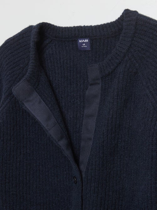 Rebeca de punto acanalado - colección fácil de poner - Kiabi