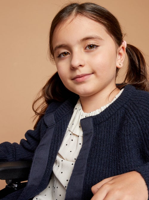 Rebeca de punto acanalado - colección fácil de poner - Kiabi