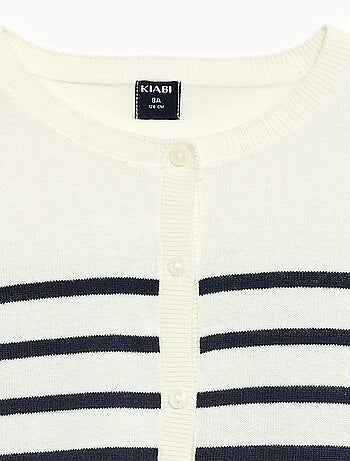 Cárdigan ligero liso de cuello redondo