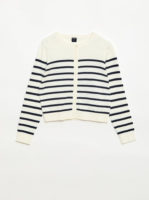 Rebeca ligera de rayas con cuello redondo - Kiabi