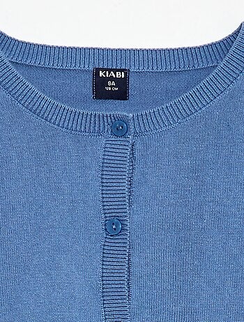 Cárdigan ligero liso de cuello redondo