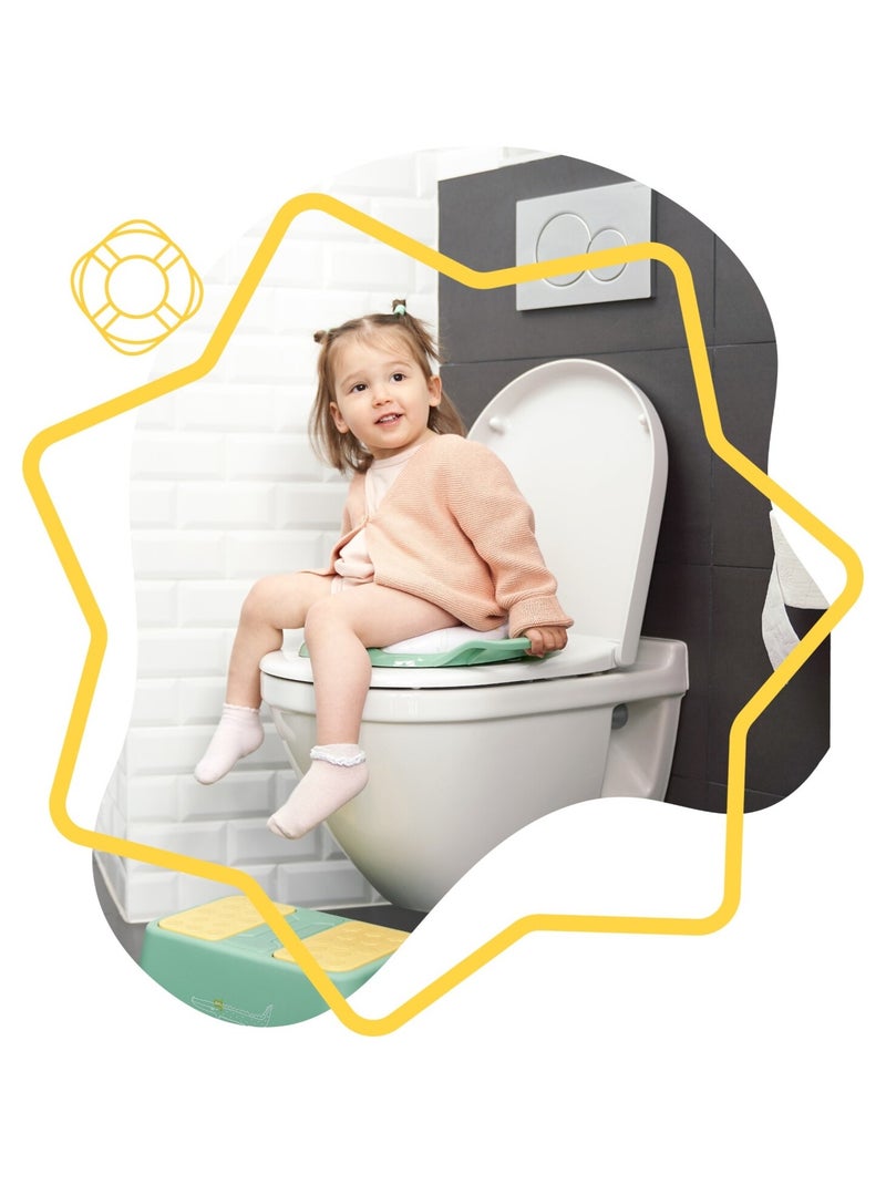 Reductor de baño con asas «Badabulle» Verde - Kiabi