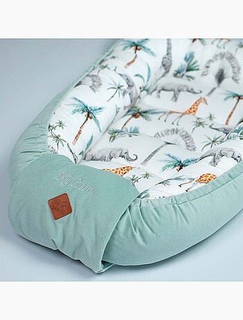 Reductor de cuna de nido para bebés acolchado, safari - SEVIRA KIDS