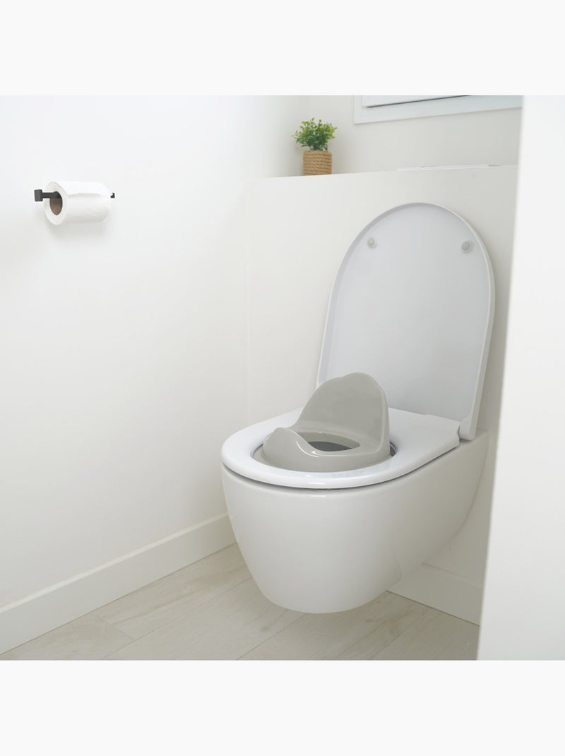 Reductor de WC Luxe Thermobaby con respaldo alto anti-salpicaduras Gris - Kiabi